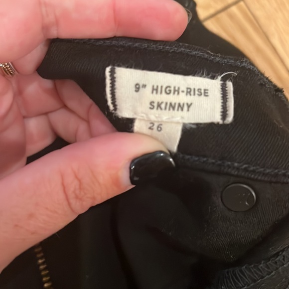 Women’s black high rise 9in skinny madewell jeans - Picture 3 of 4